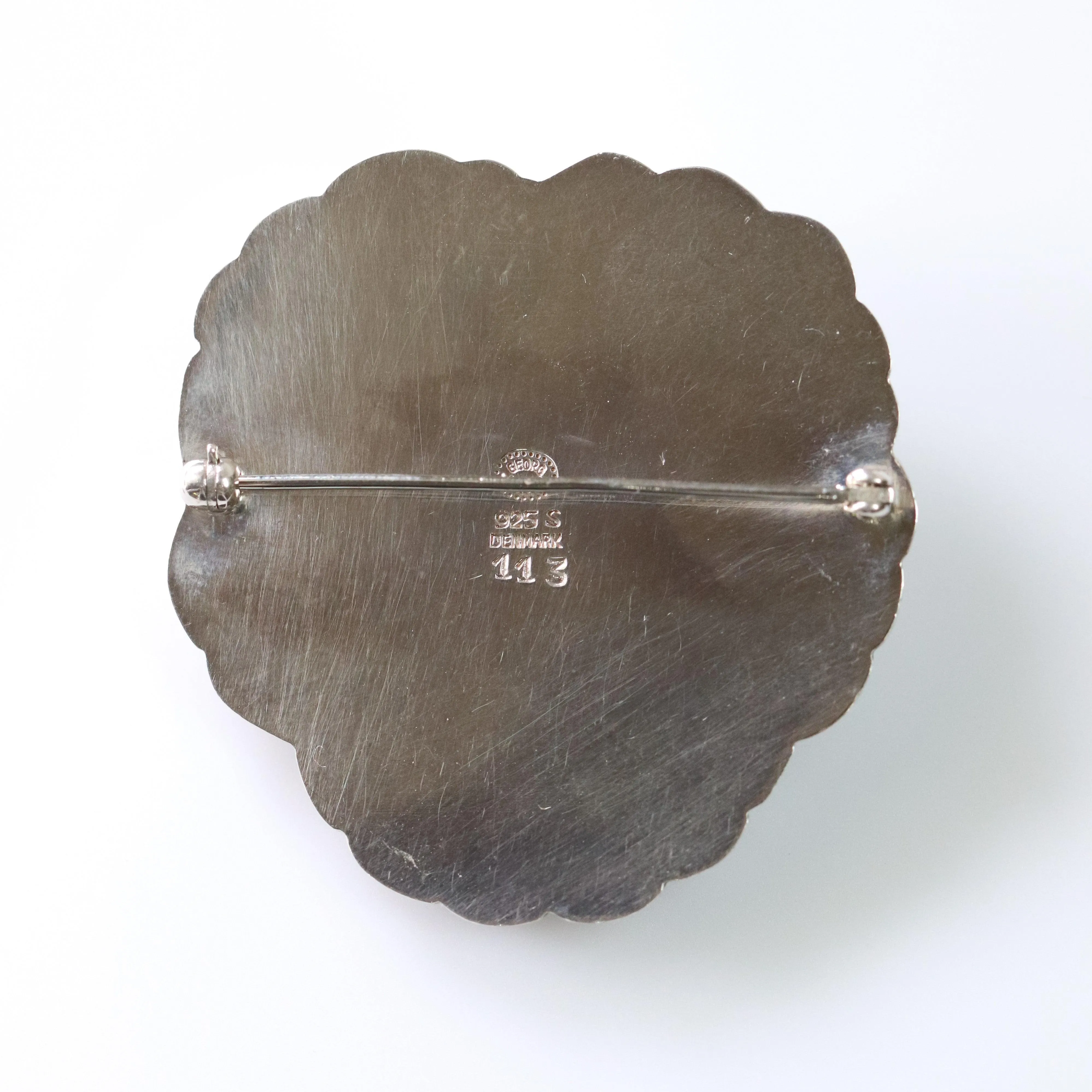 SOLD OUT: Vintage Georg Jensen Jewelry | Moonstone Pansey Brooch 113