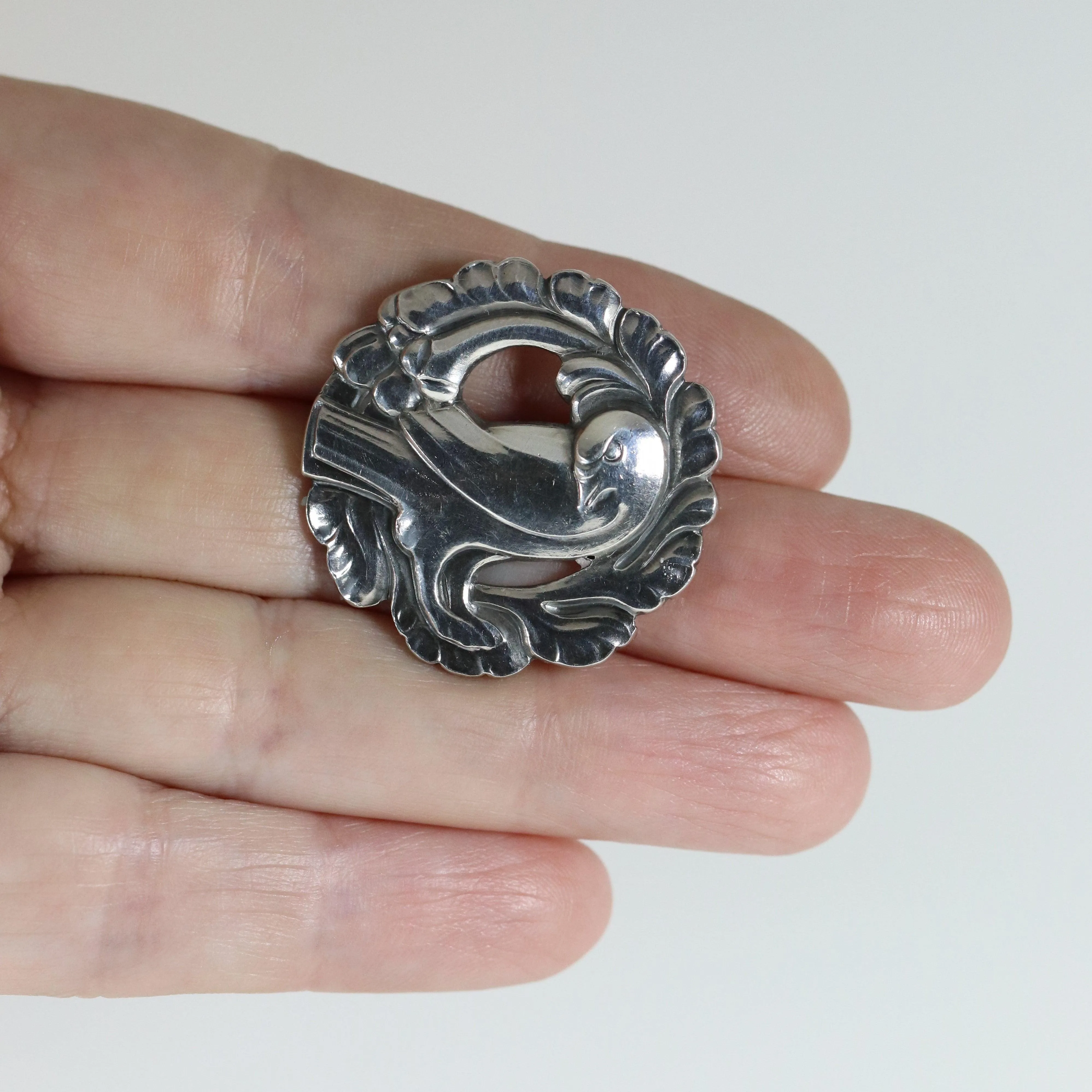 SOLD OUT: Vintage Georg Jensen Jewelry | Petite Art Nouveau Dove Brooch 134