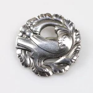 SOLD OUT: Vintage Georg Jensen Jewelry | Petite Art Nouveau Dove Brooch 134