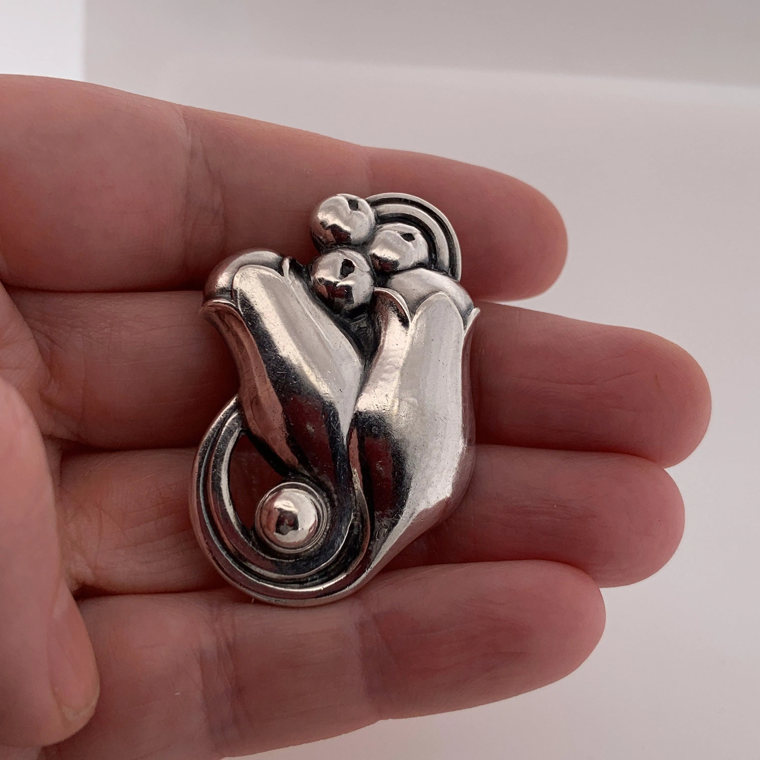 SOLD OUT: Vintage Georg Jensen Jewelry | Sterling Silver Tulip Brooch 100B