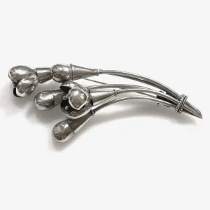SOLD OUT: Vintage Taxco Antonio Pineda Jewelry | Large Handcrafted Budding Flower Brooch