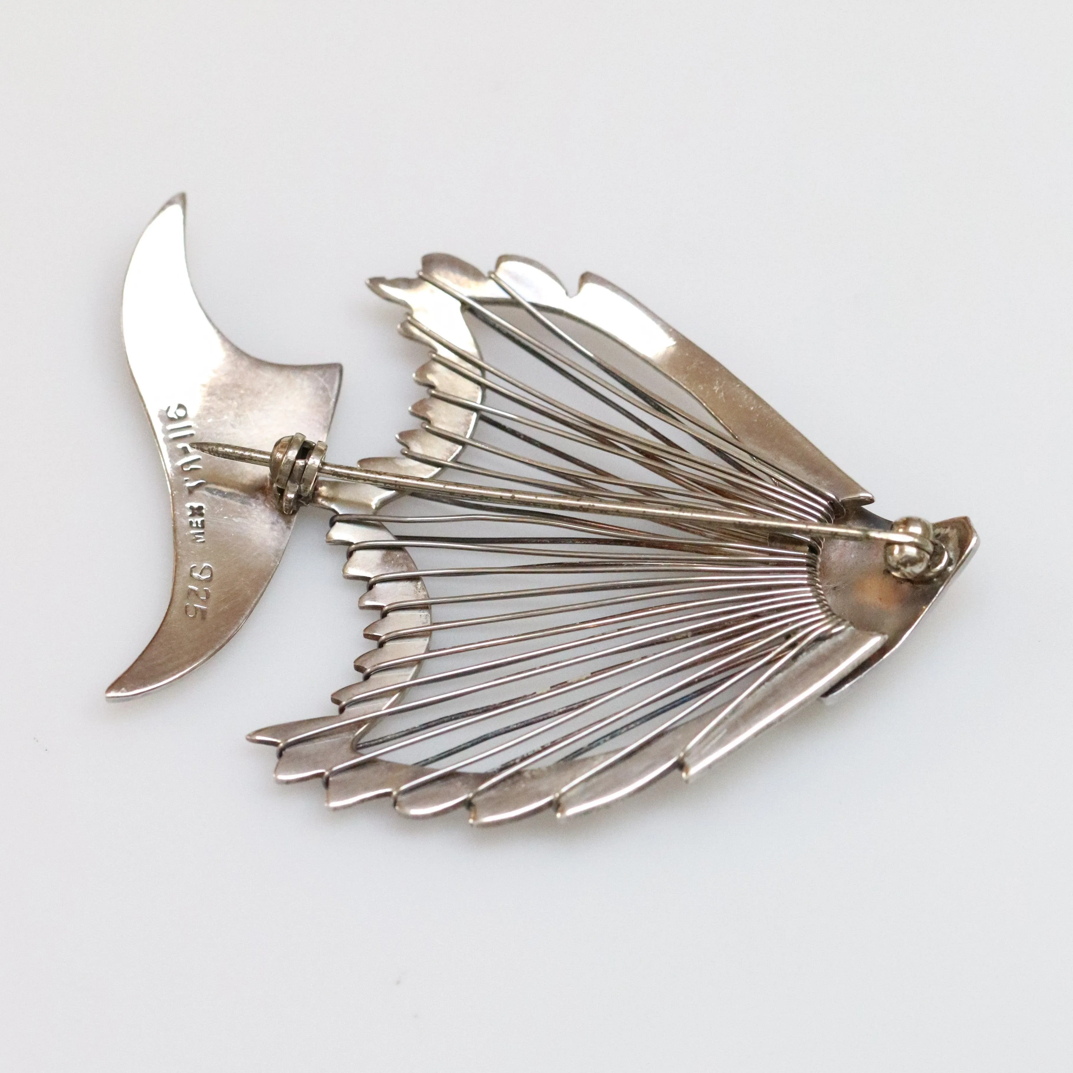 SOLD OUT: Vintage Taxco Silver Mexican Jewelry | Handcrafted Modernist Fish Brooch