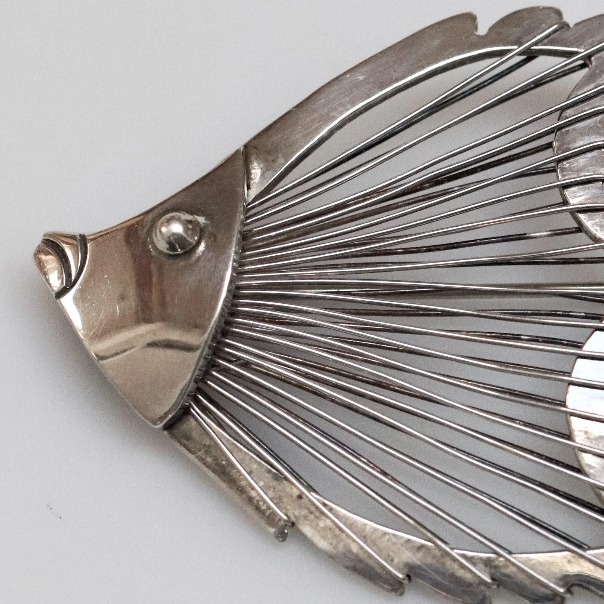 SOLD OUT: Vintage Taxco Silver Mexican Jewelry | Handcrafted Modernist Fish Brooch