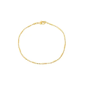 Solid Bar X Ball Chain Bracelet