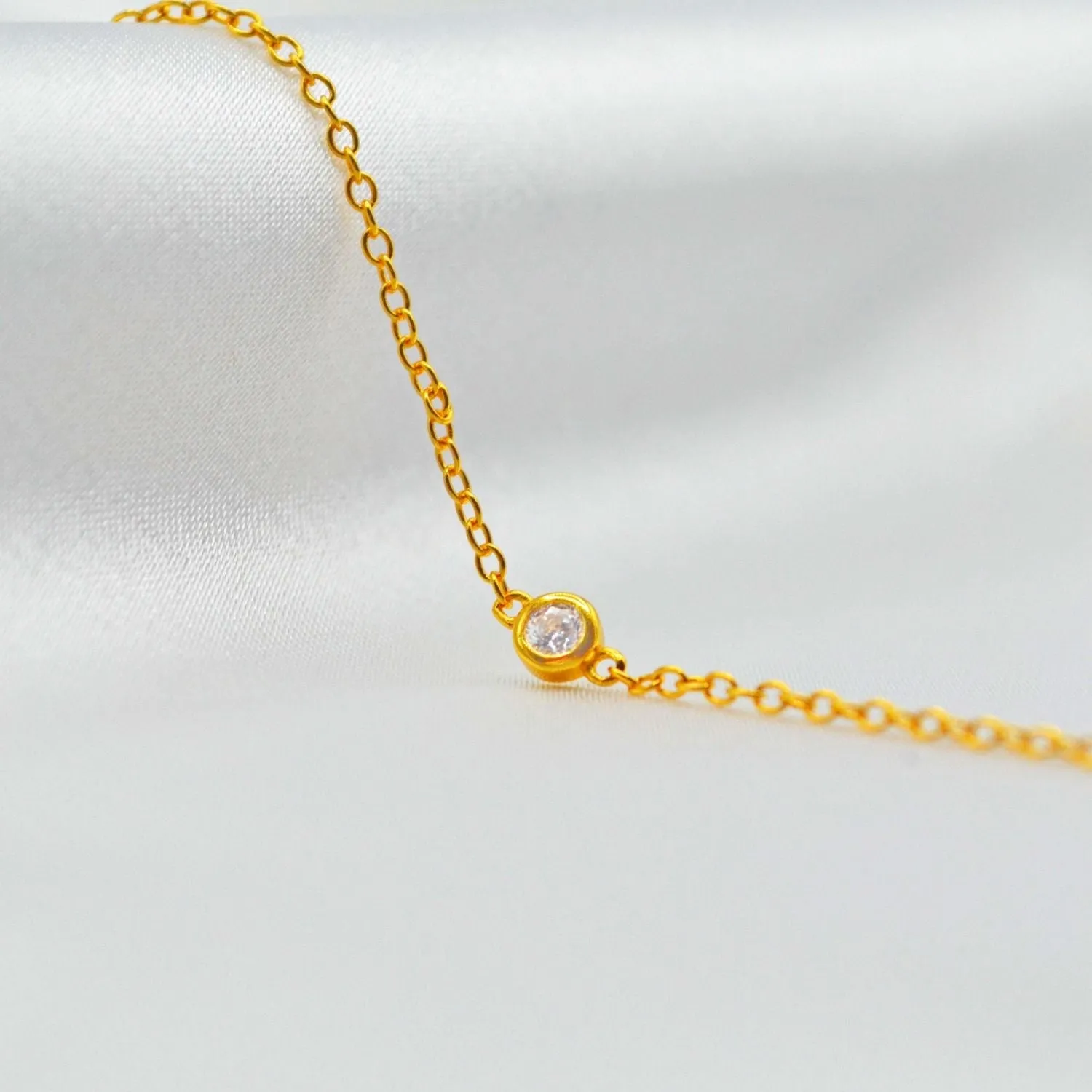 Solitaire Gold Vermeil Bracelet