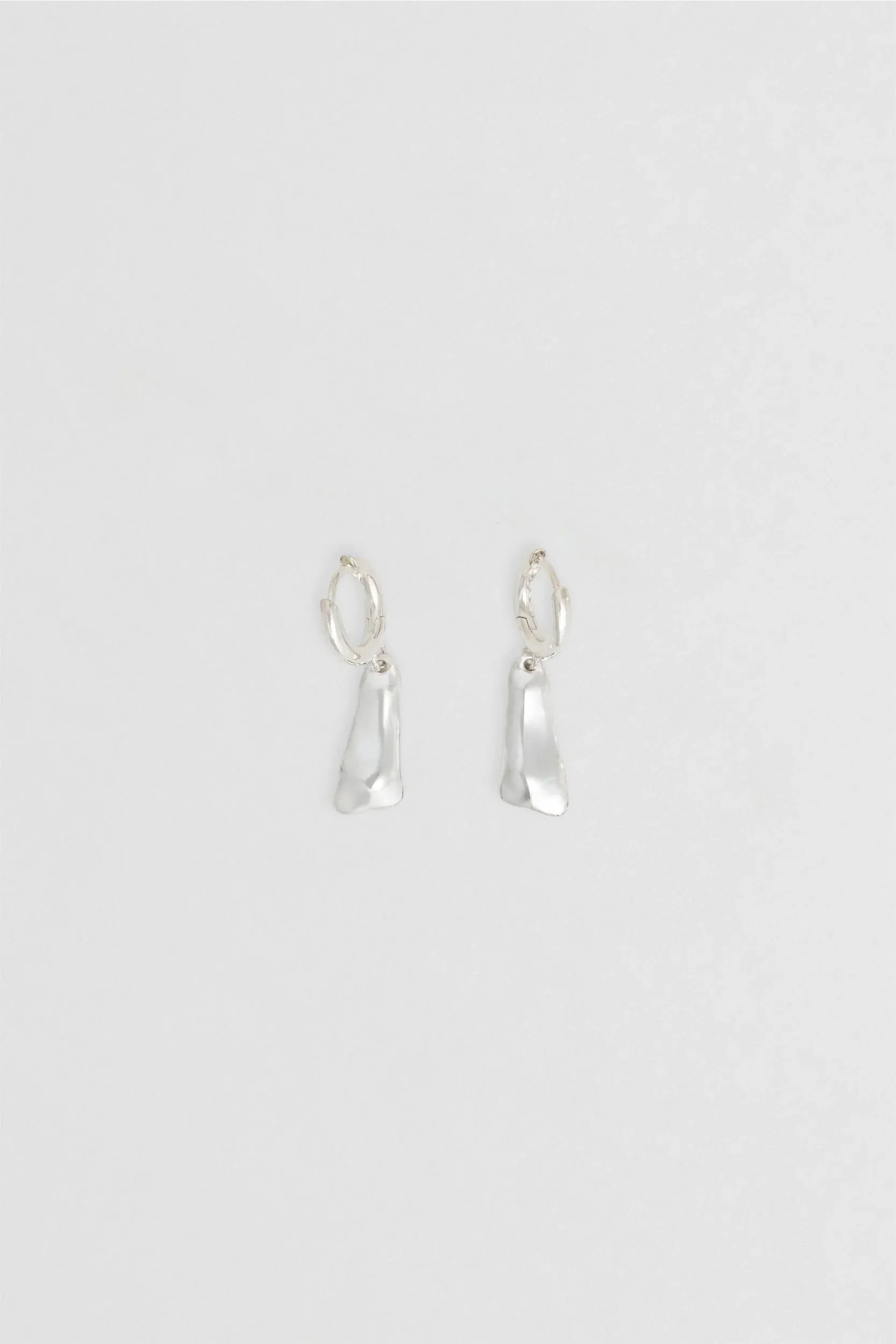 Solo Tag Sleeper Hoops - Sterling Silver