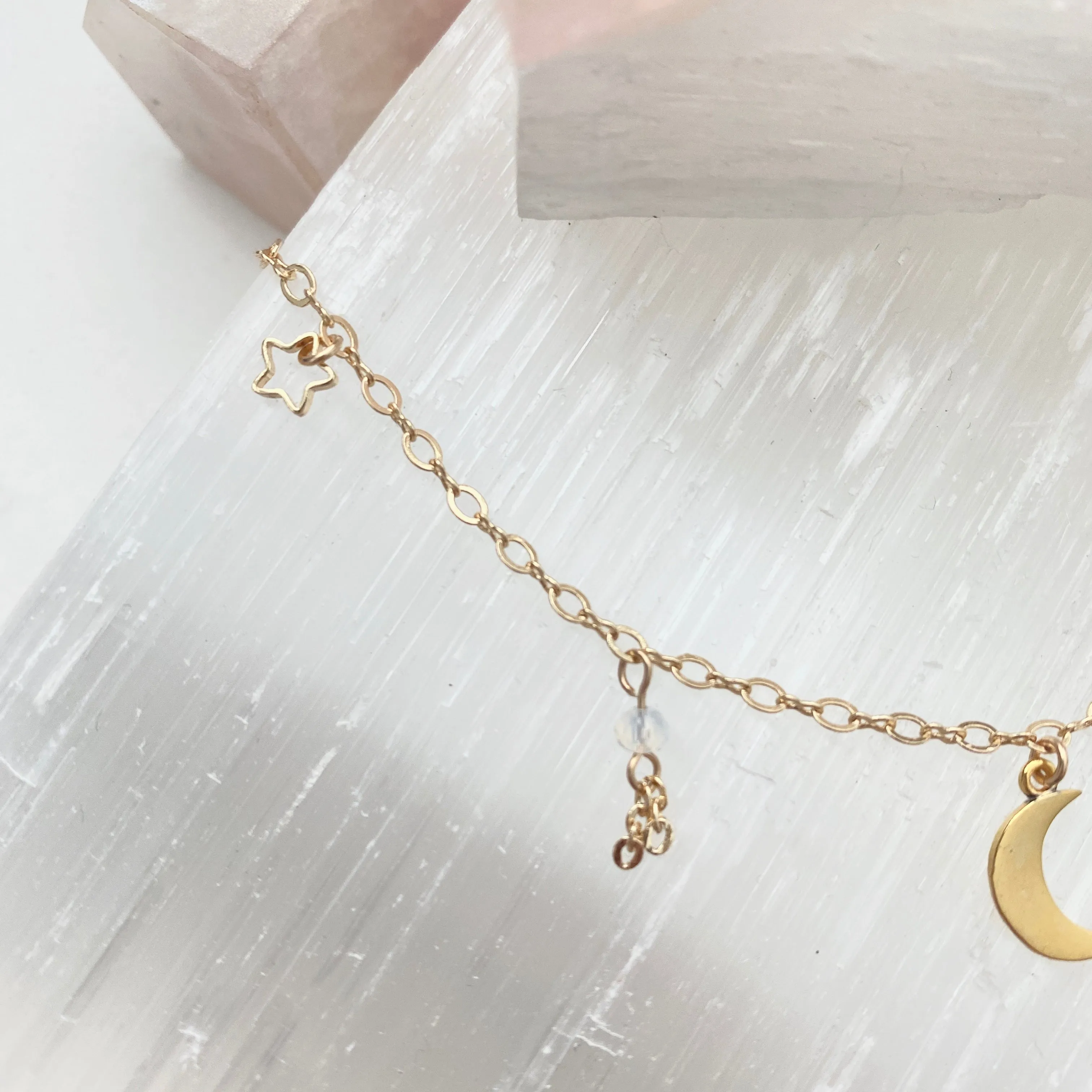 Sophie Dangly Moon And Star Necklace
