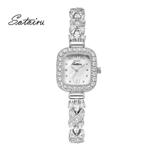 SOTOIRU Square Watches with Full Zircon Party Accessories T2004
