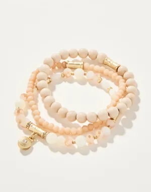 Spartina Stretch Bracelet Stack - Cream