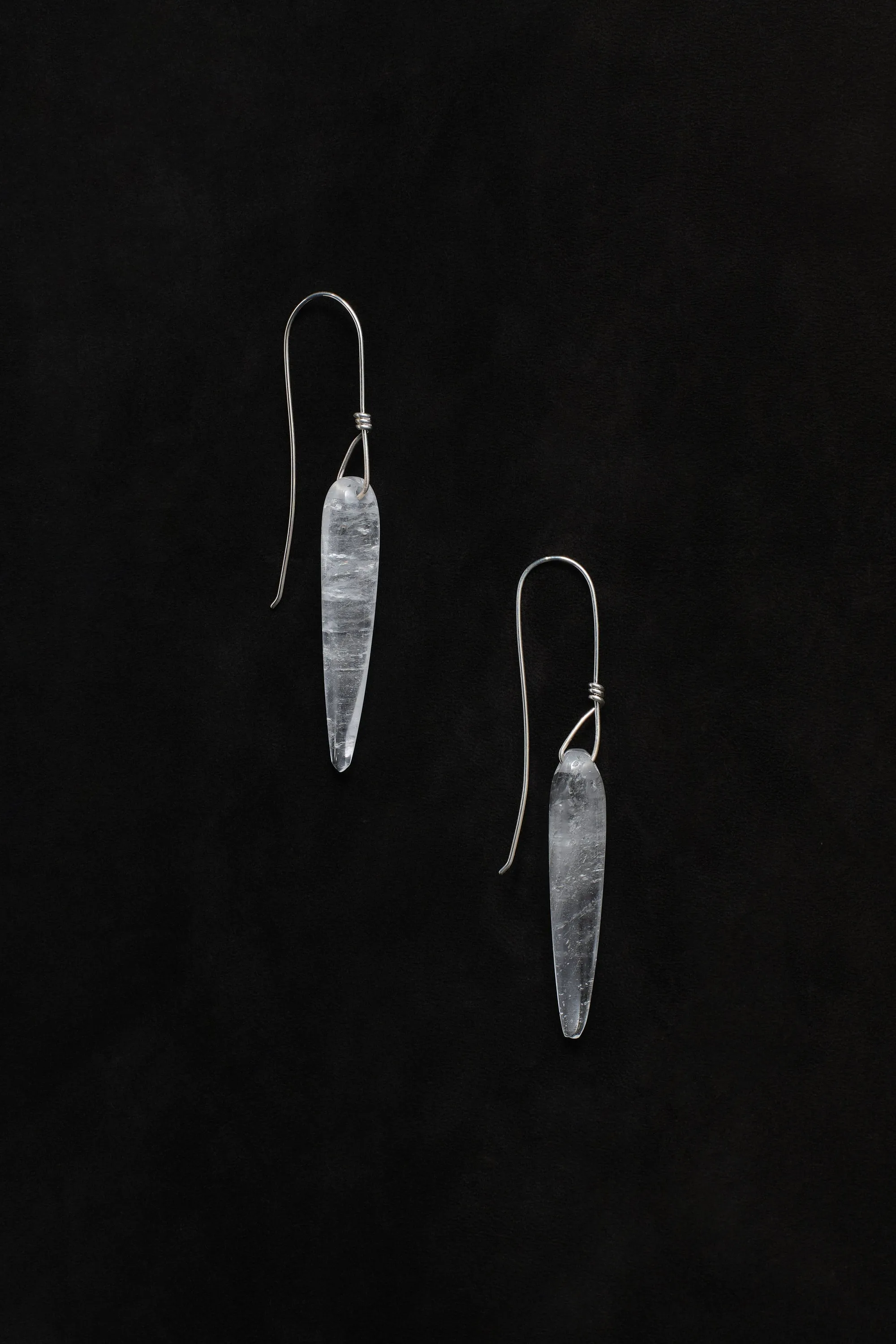 Spear Earrings in Quartz