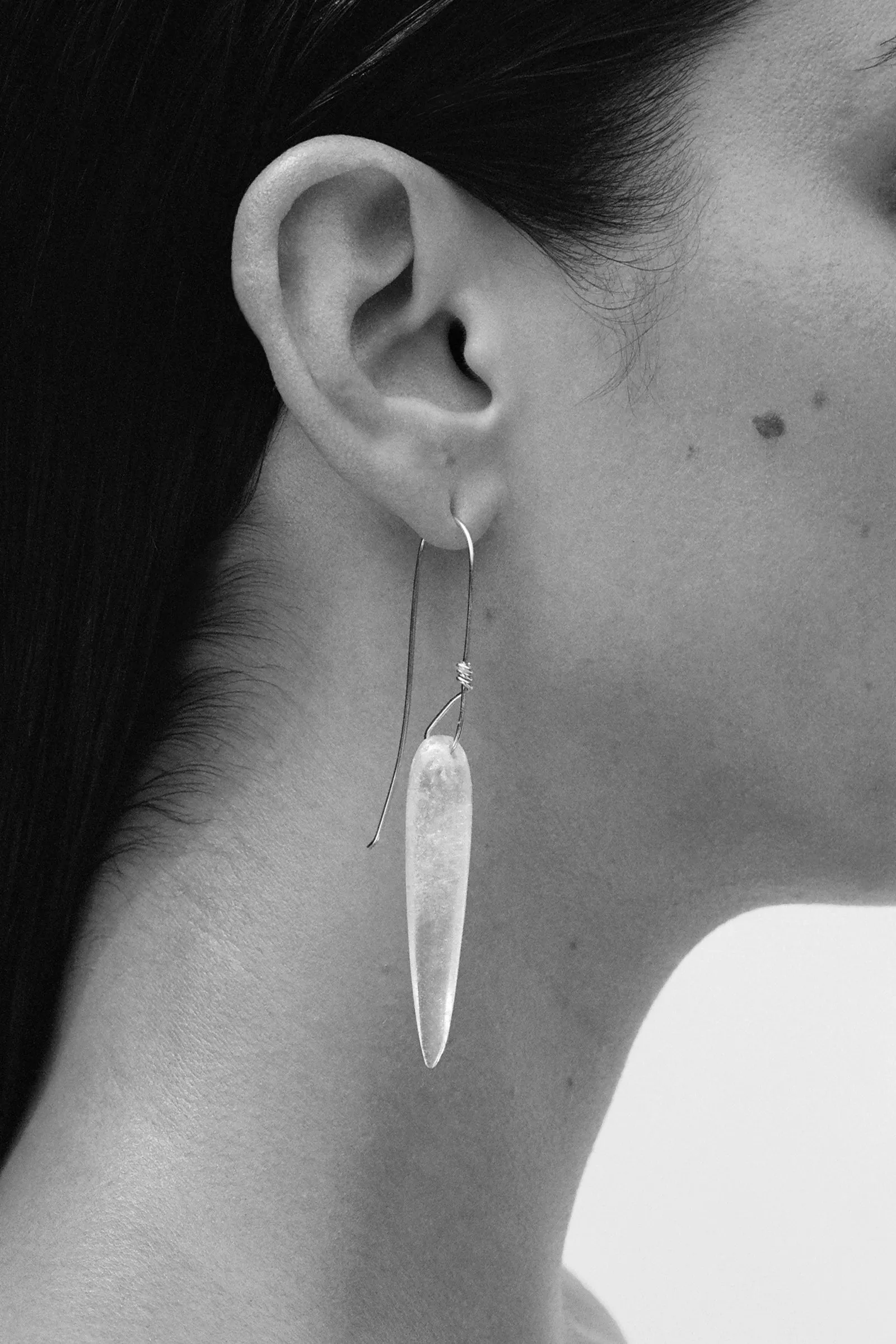 Spear Earrings in Quartz