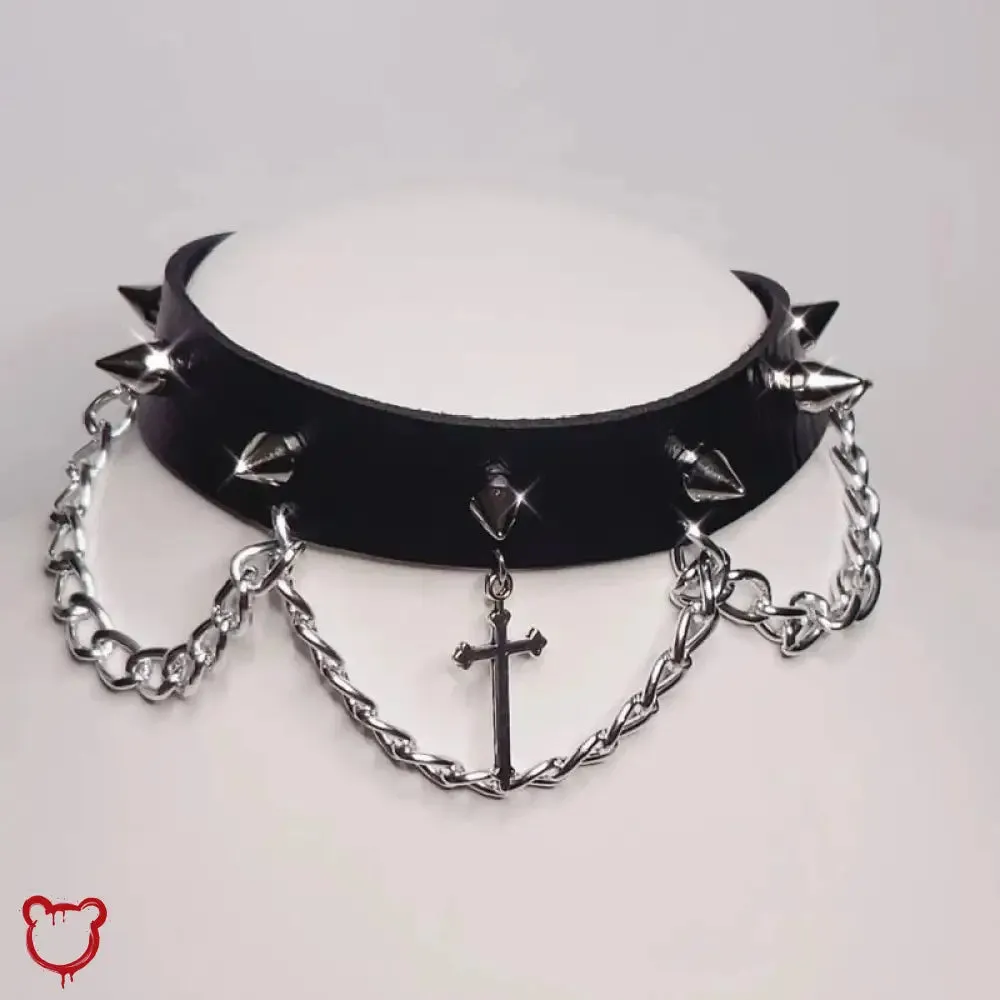 Spike Chain Choker Necklace