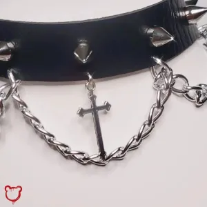 Spike Chain Choker Necklace