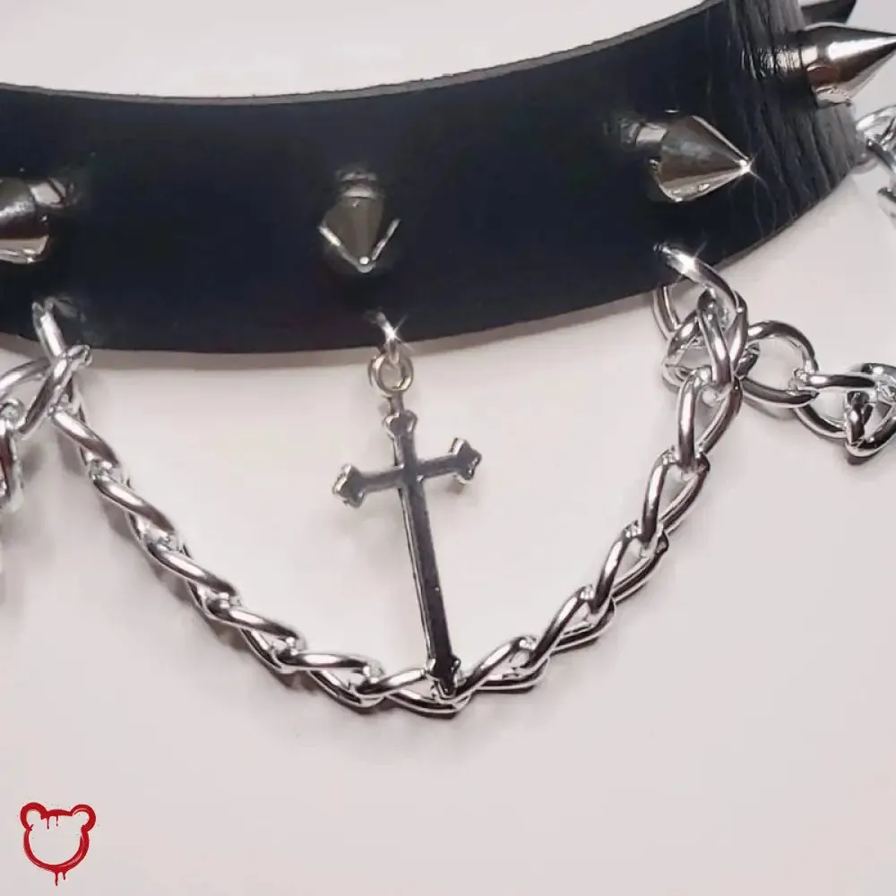 Spike Chain Choker Necklace