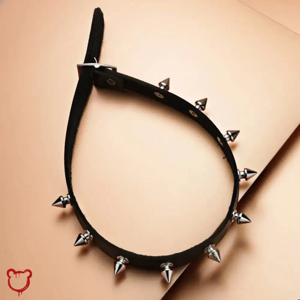 Spike Leather Choker