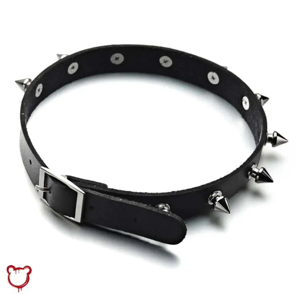 Spike Leather Choker