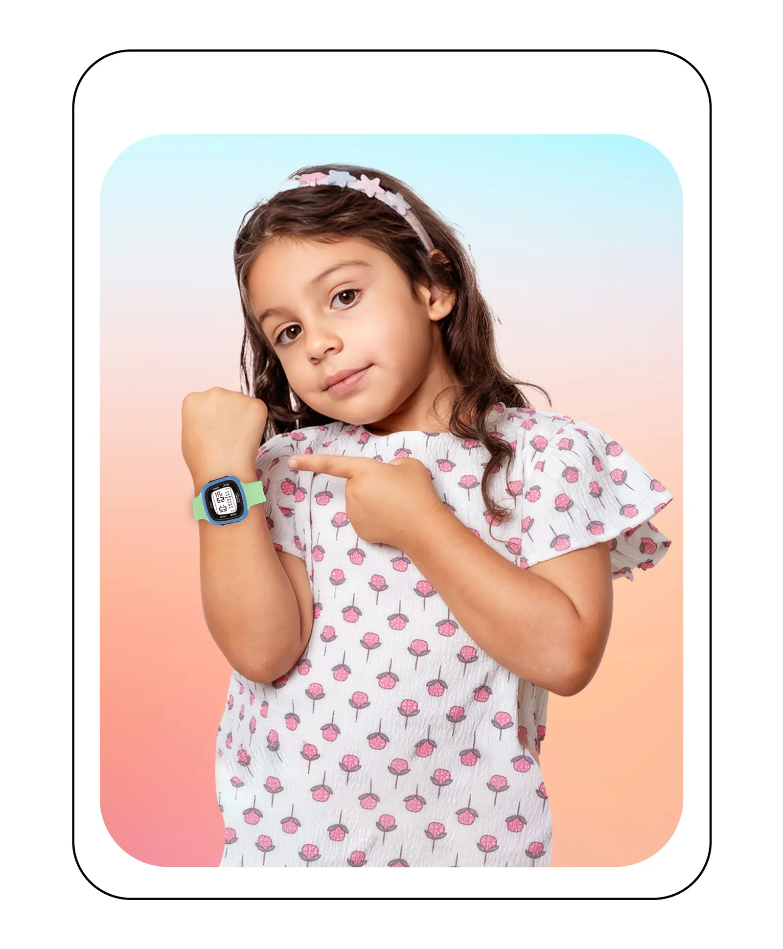 Spiky Eva16 Unique Square Digital Watch for Kids