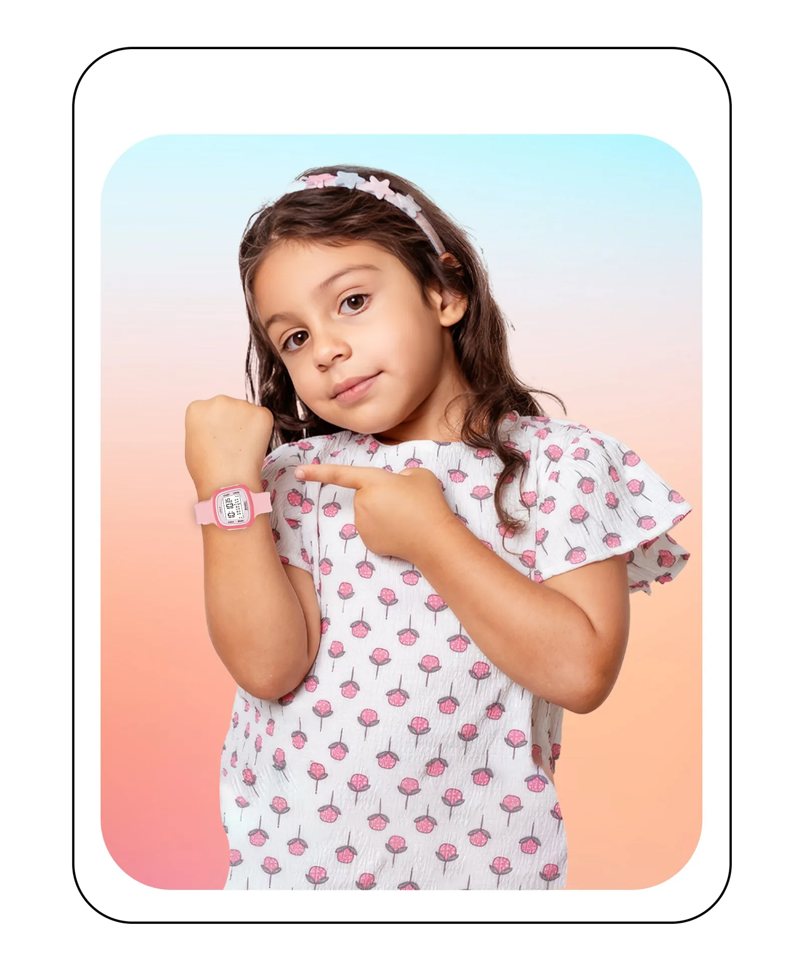 Spiky Eva16 Unique Square Digital Watch for Kids