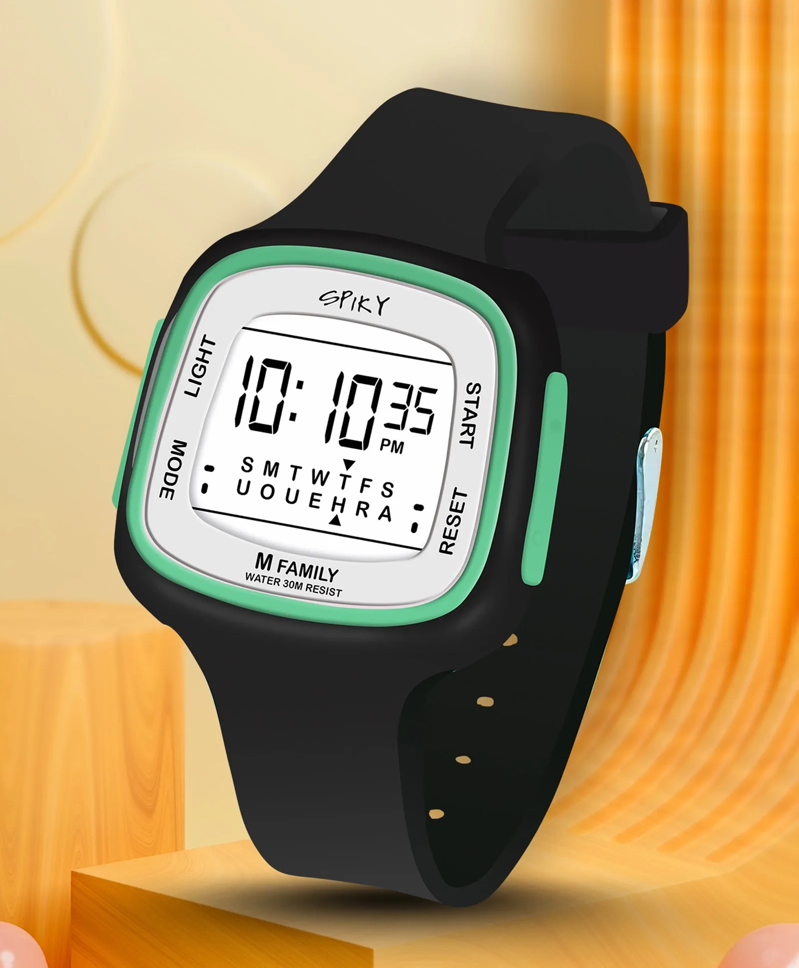 Spiky Eva16 Unique Square Digital Watch for Kids