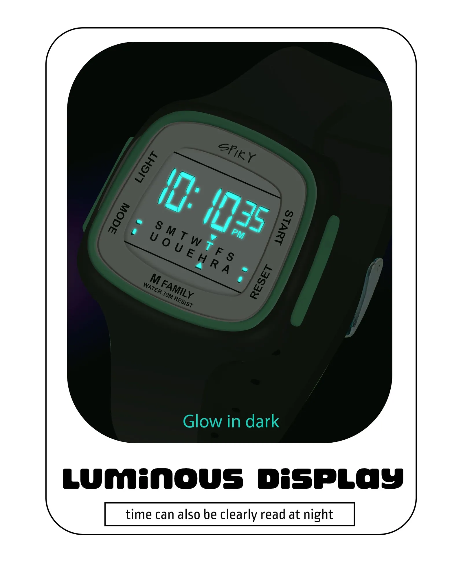 Spiky Eva16 Unique Square Digital Watch for Kids