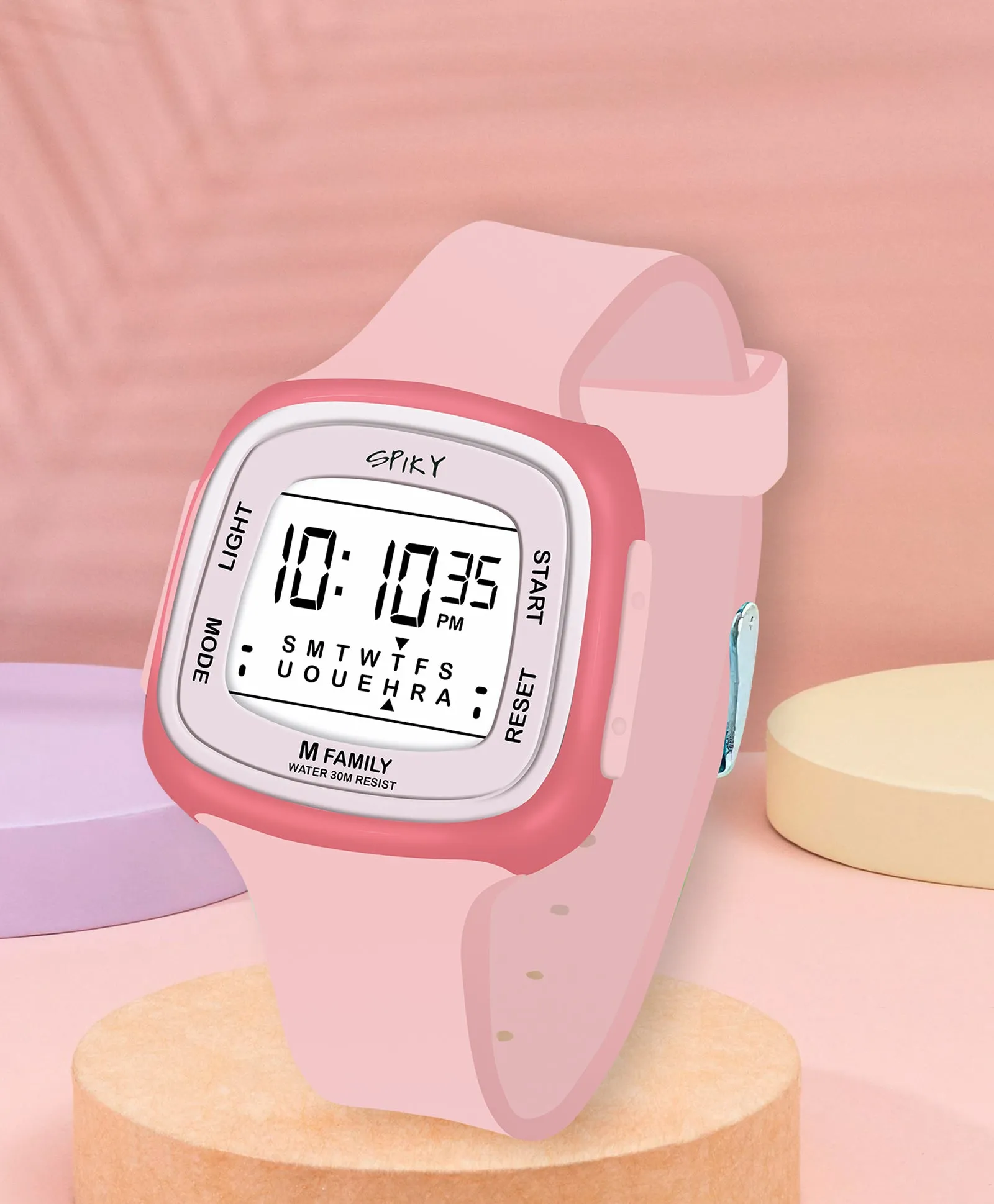 Spiky Eva16 Unique Square Digital Watch for Kids