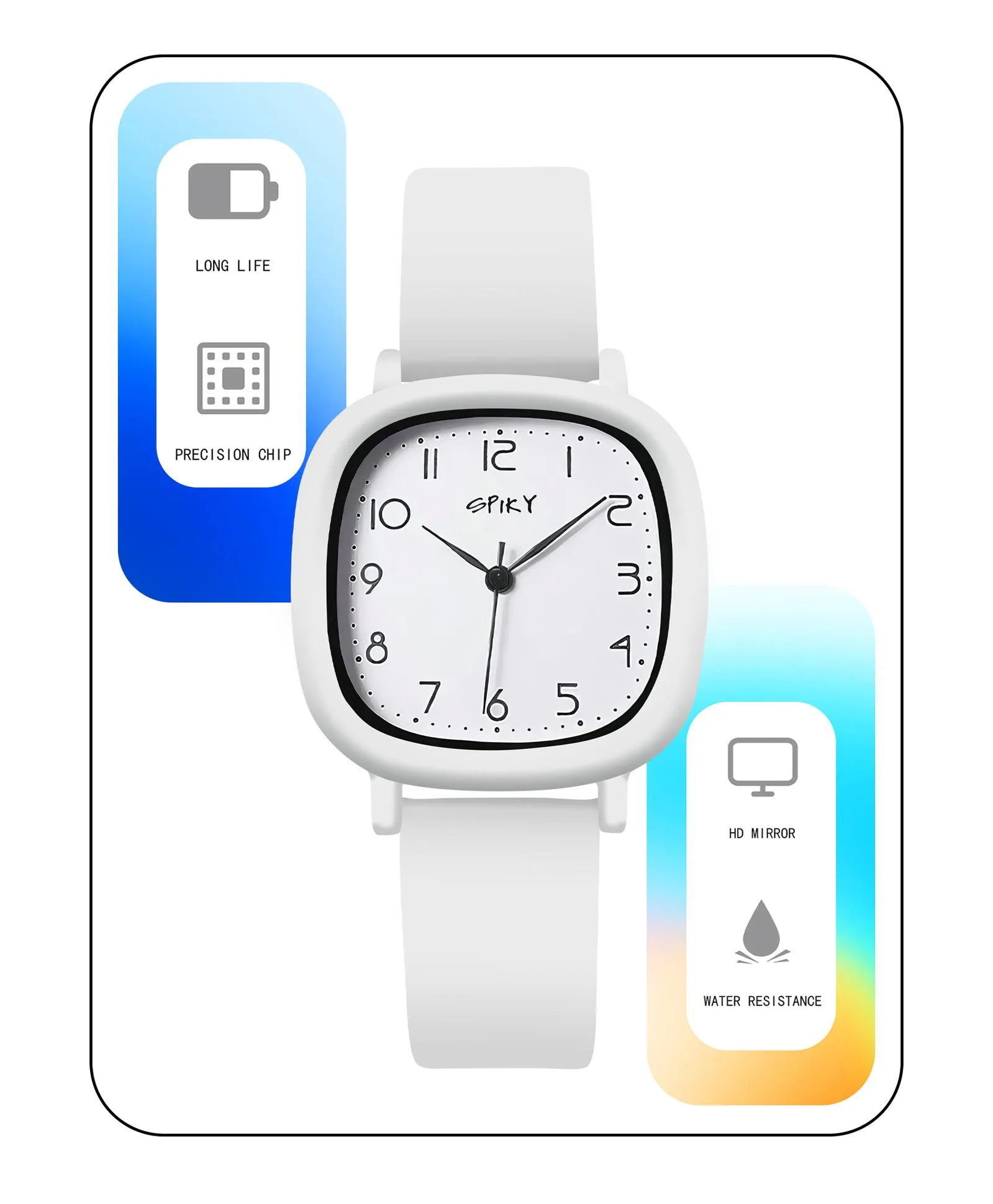 Spiky Eva19 Square Analog Watch for Kids