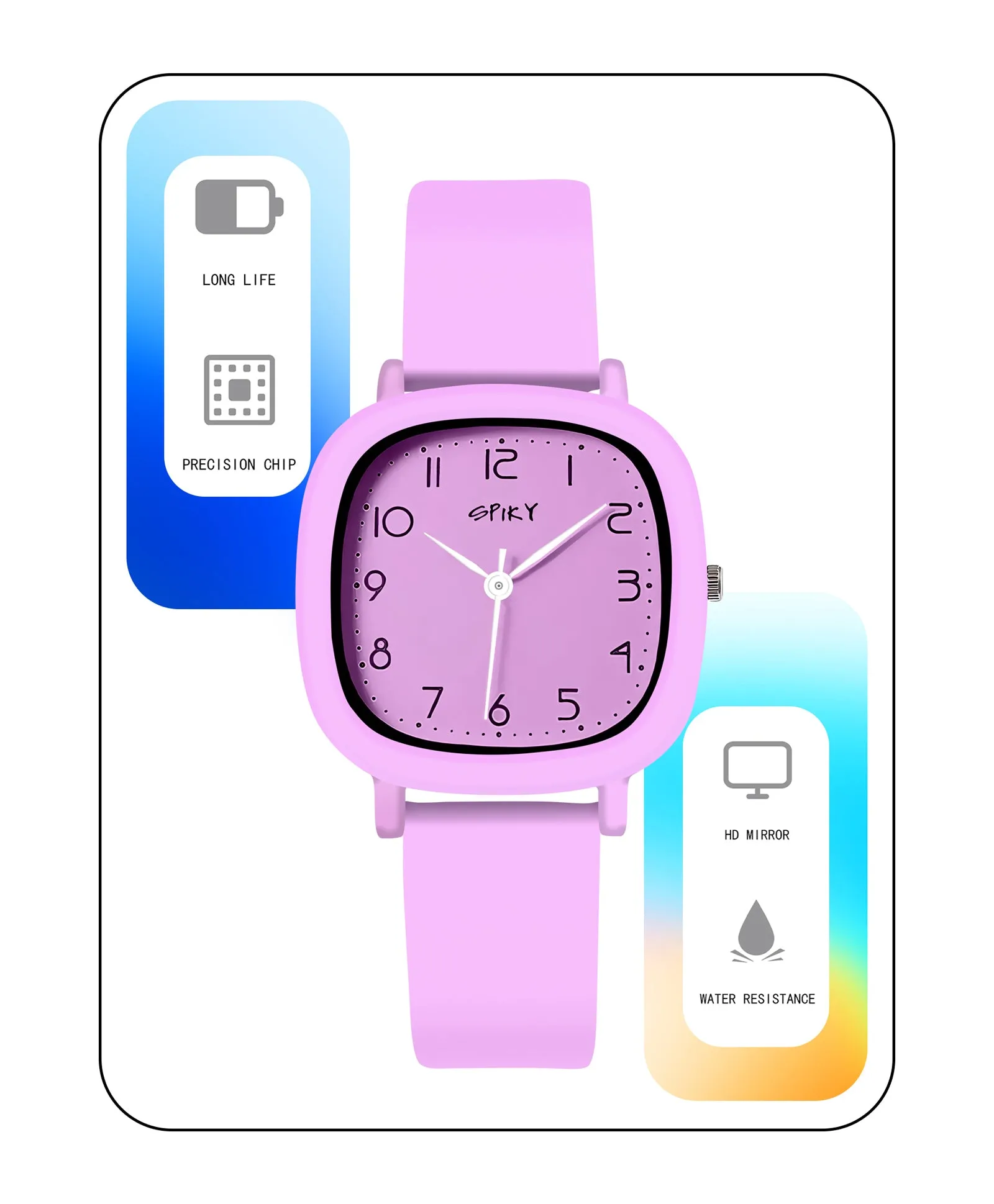 Spiky Eva19 Square Analog Watch for Kids