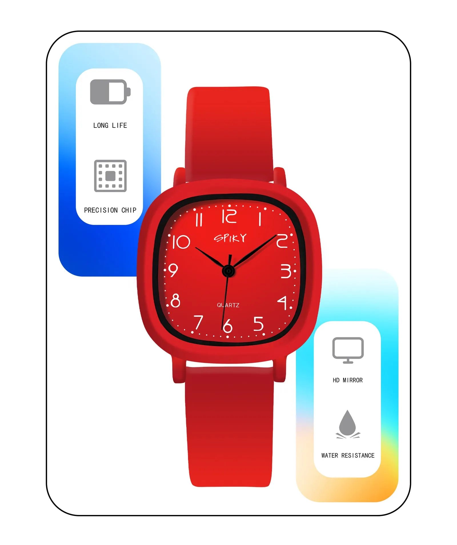 Spiky Eva19 Square Analog Watch for Kids