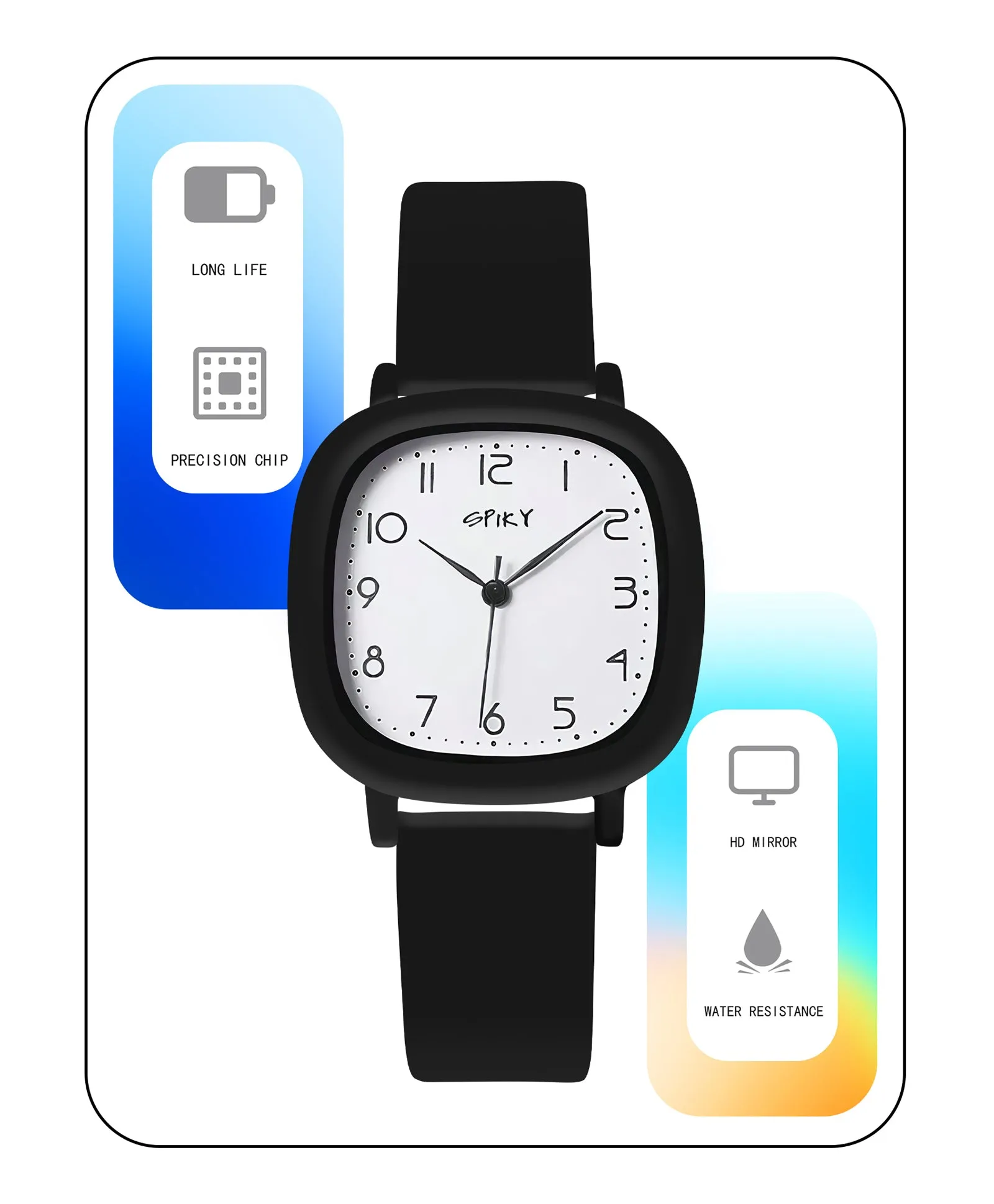 Spiky Eva19 Square Analog Watch for Kids