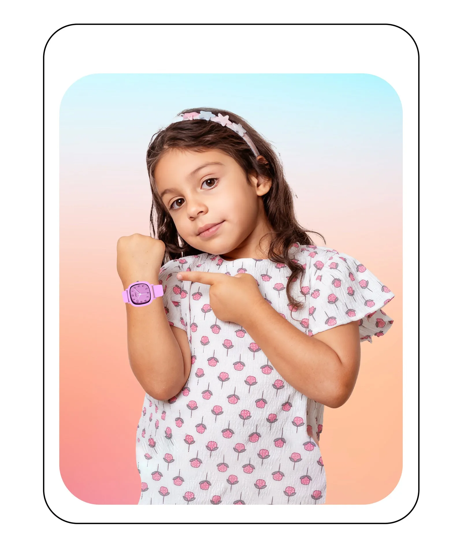 Spiky Eva19 Square Analog Watch for Kids