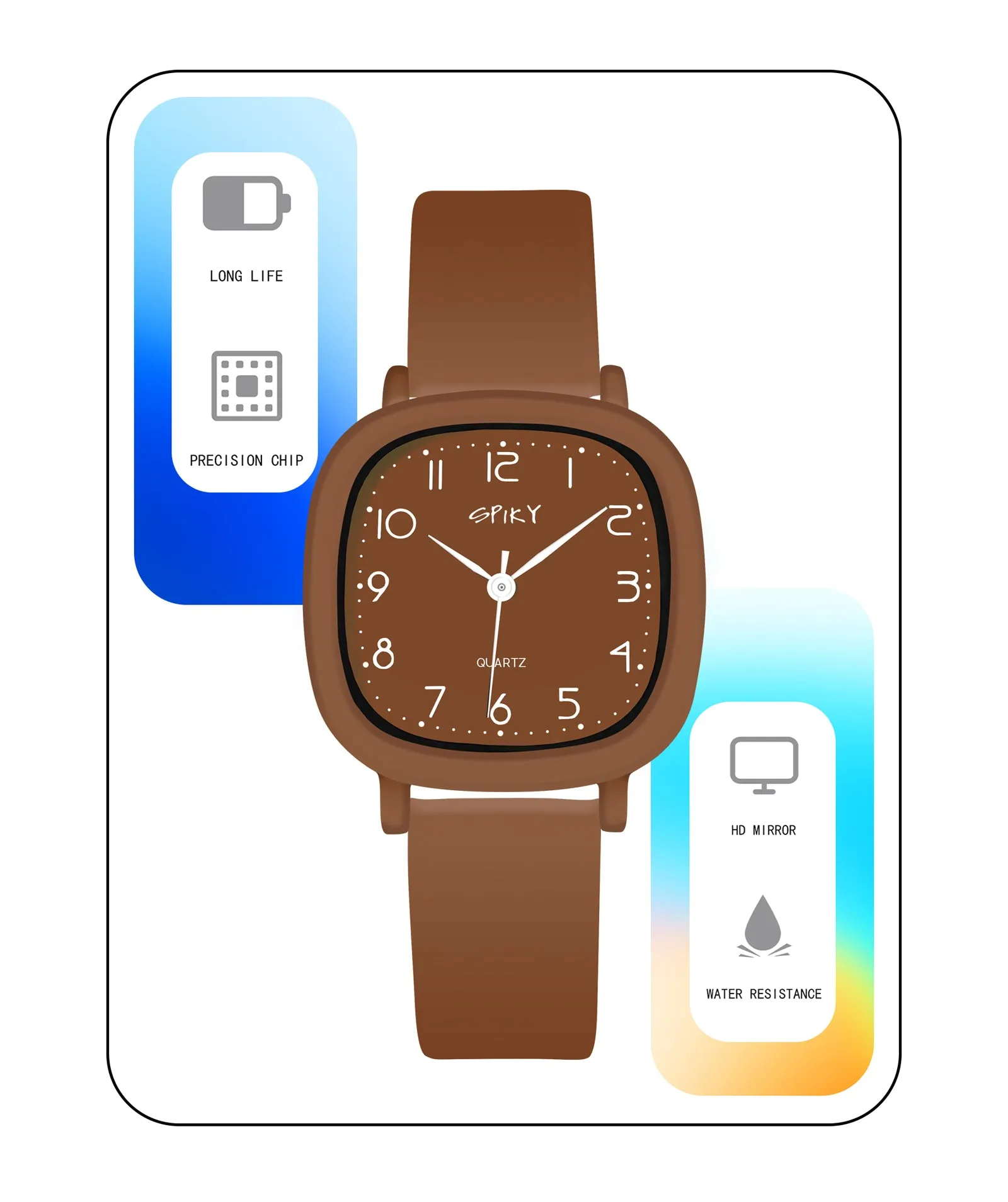 Spiky Eva19 Square Analog Watch for Kids