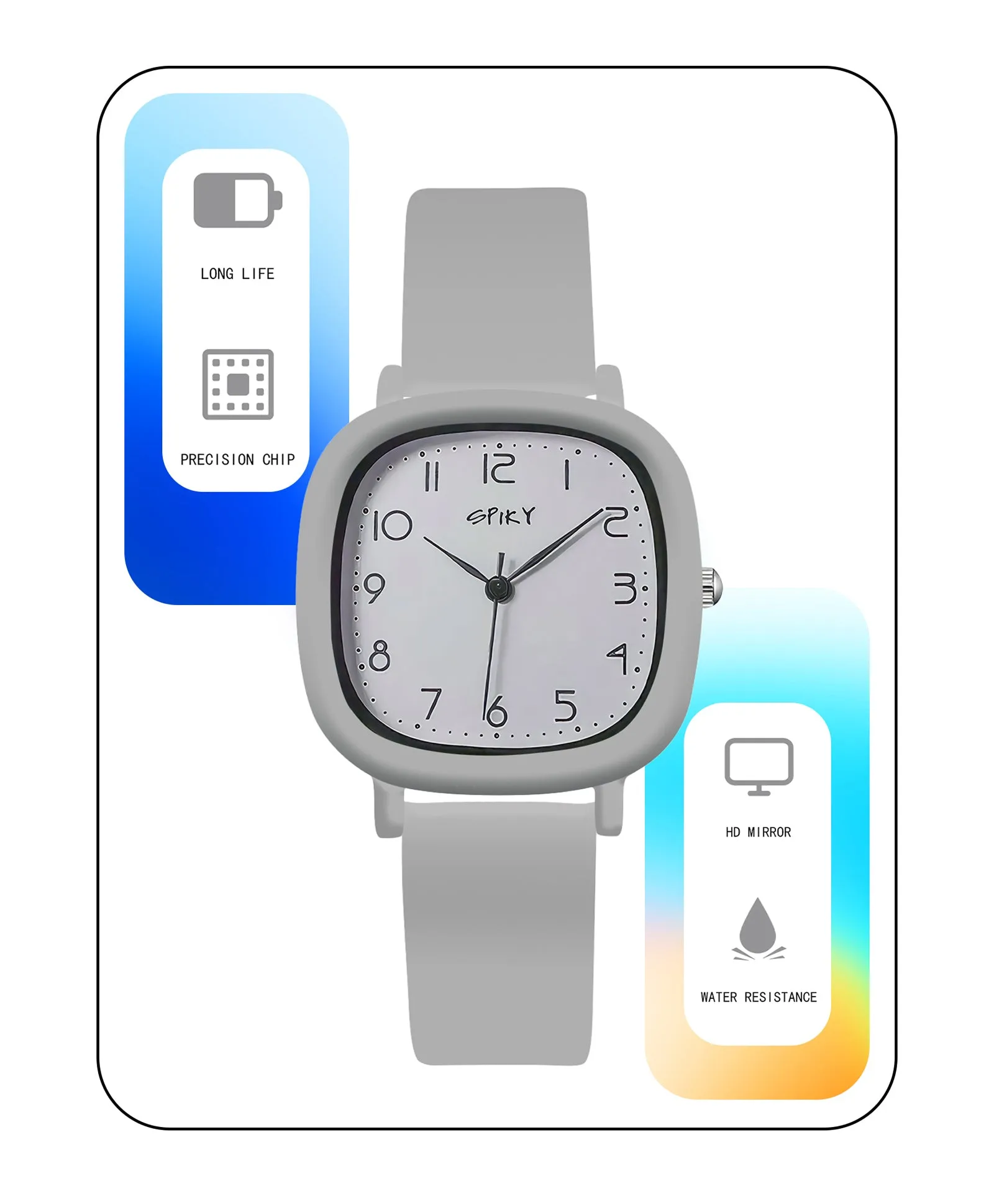 Spiky Eva19 Square Analog Watch for Kids