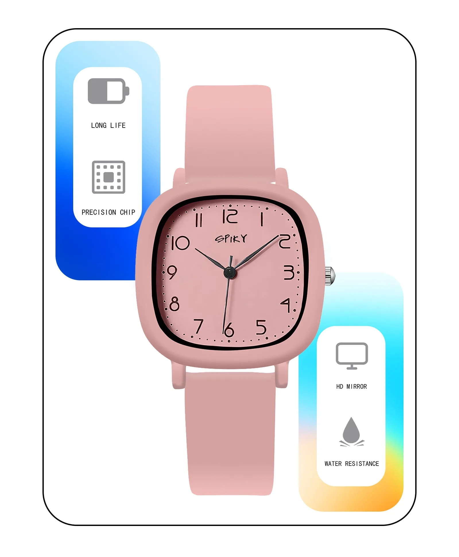 Spiky Eva19 Square Analog Watch for Kids