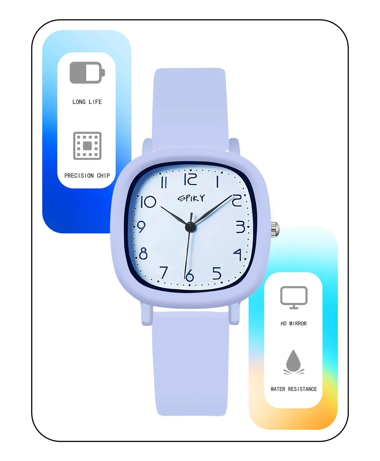 Spiky Eva19 Square Analog Watch for Kids