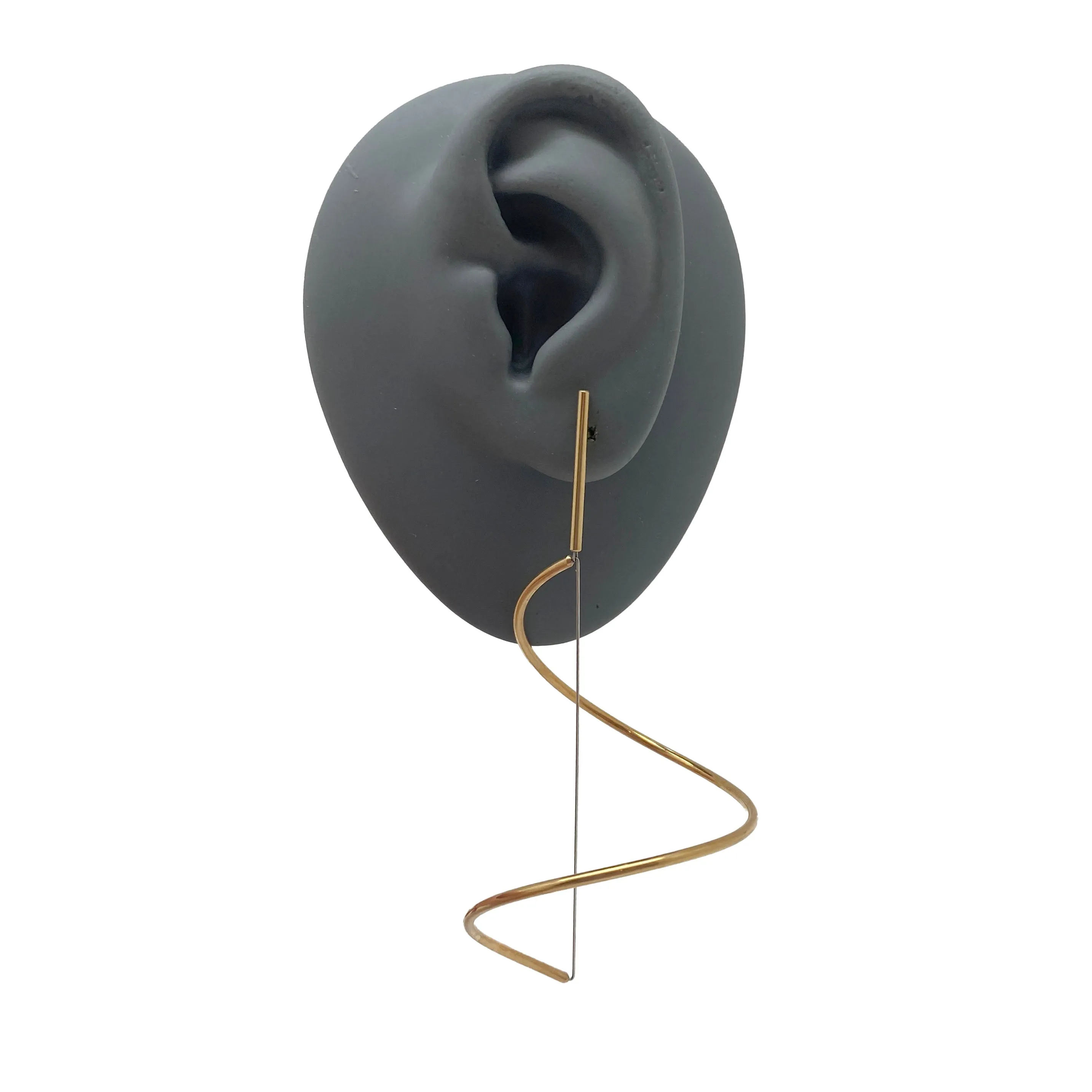 Spiral Drop Earrings Large - Gold