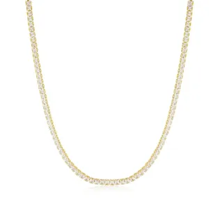 Square CZ Tennis Necklace