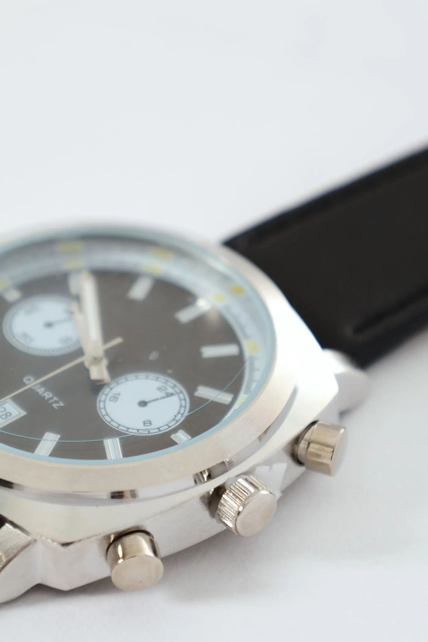 Square Face Watch - Black/Silver