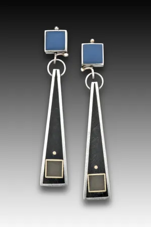 Square Top Tri Earrings