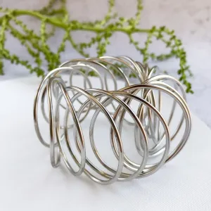 Stella -  Minimalist sterling silver wire bracelet