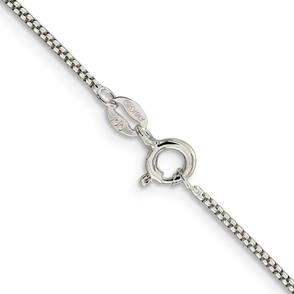 Sterling Silver 1.25mm Round Box Chain