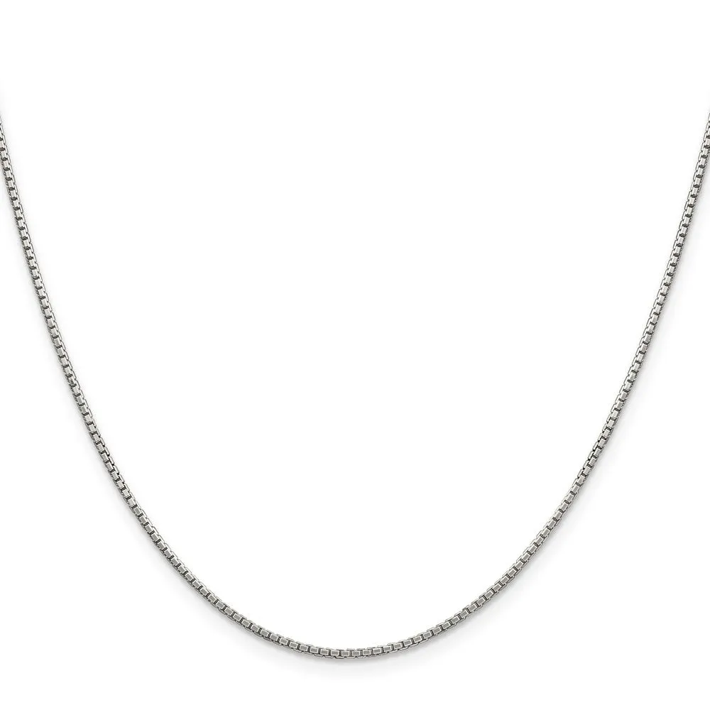Sterling Silver 1.35mm 8 Sided Diamond-cut Box Chain