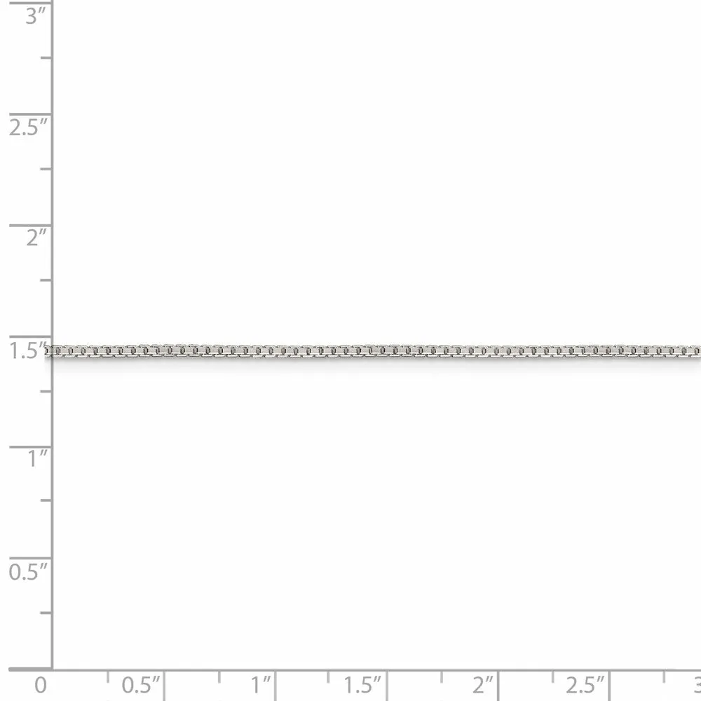 Sterling Silver 1.35mm 8 Sided Diamond-cut Box Chain