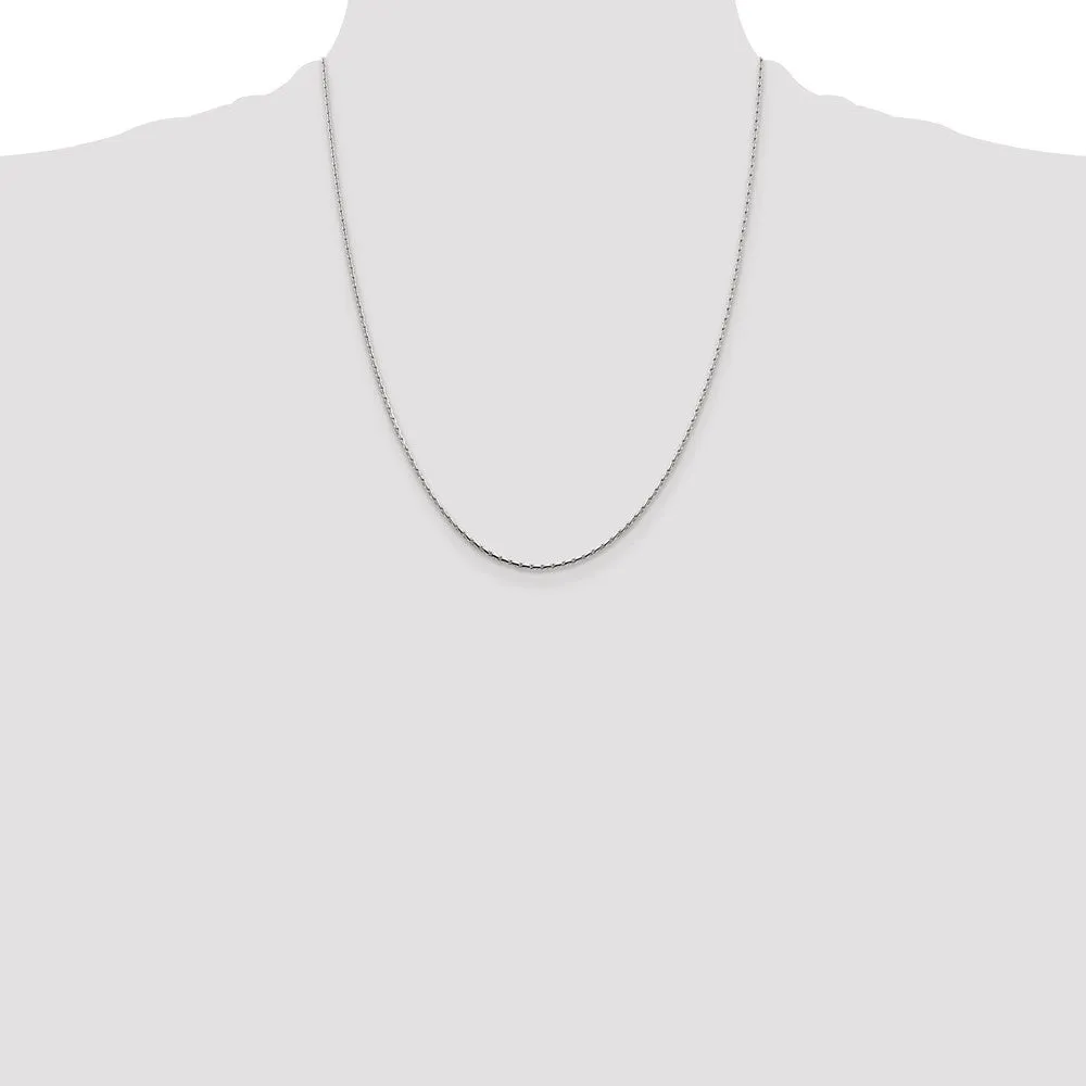 Sterling Silver 1mm Oval Box Chain