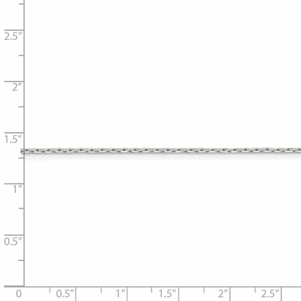 Sterling Silver 1mm Oval Box Chain