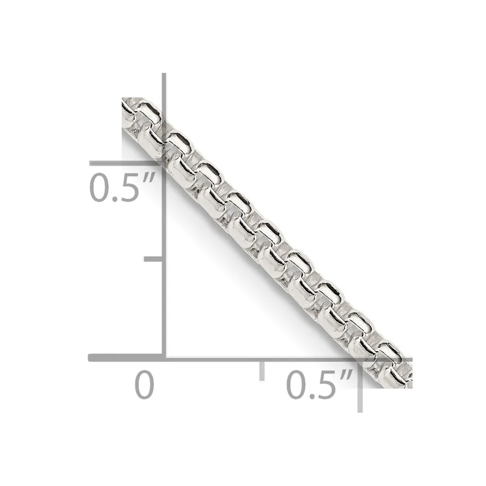 Sterling Silver 2.6mm Round Box Chain