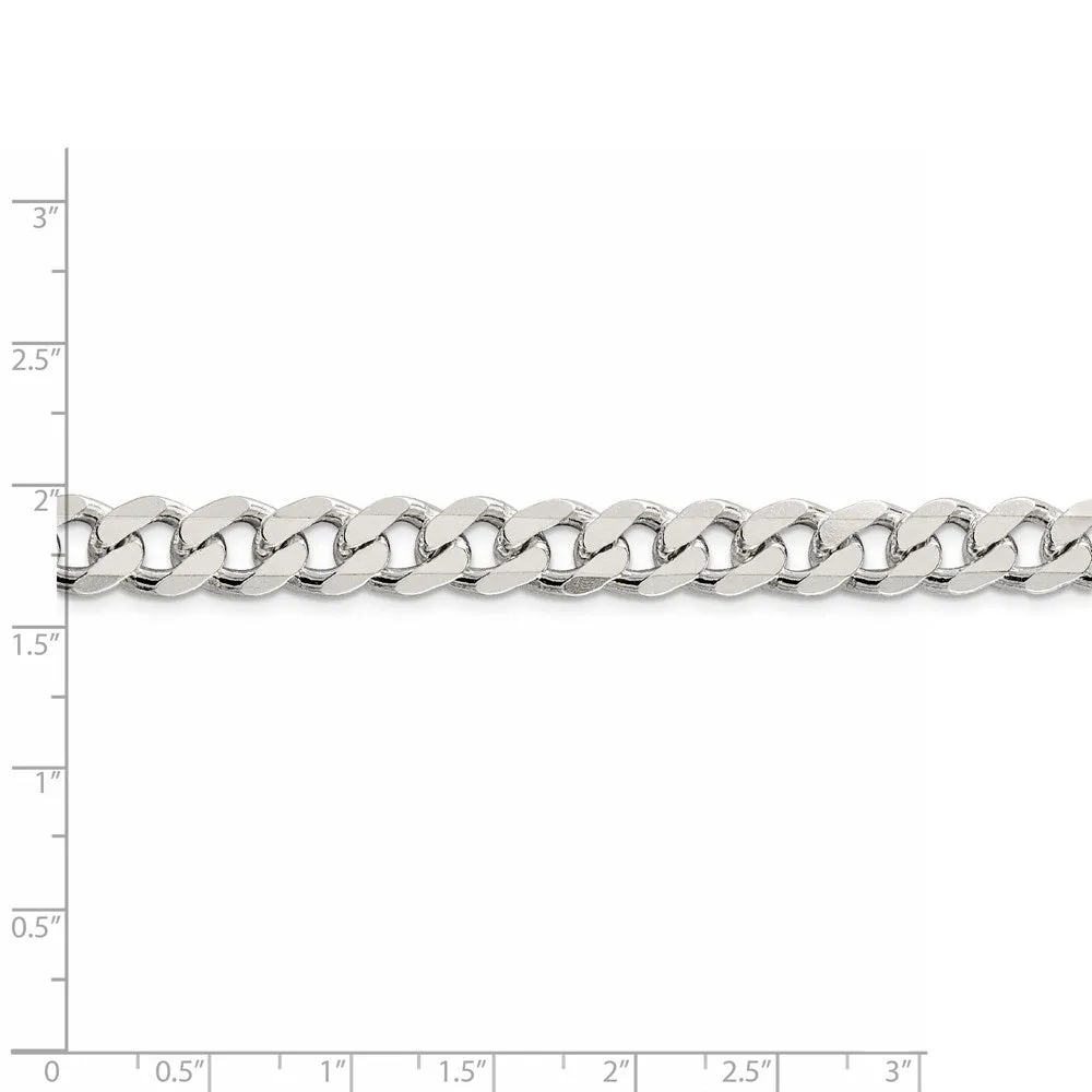 Sterling Silver 9.15mm Pav� Curb Chain