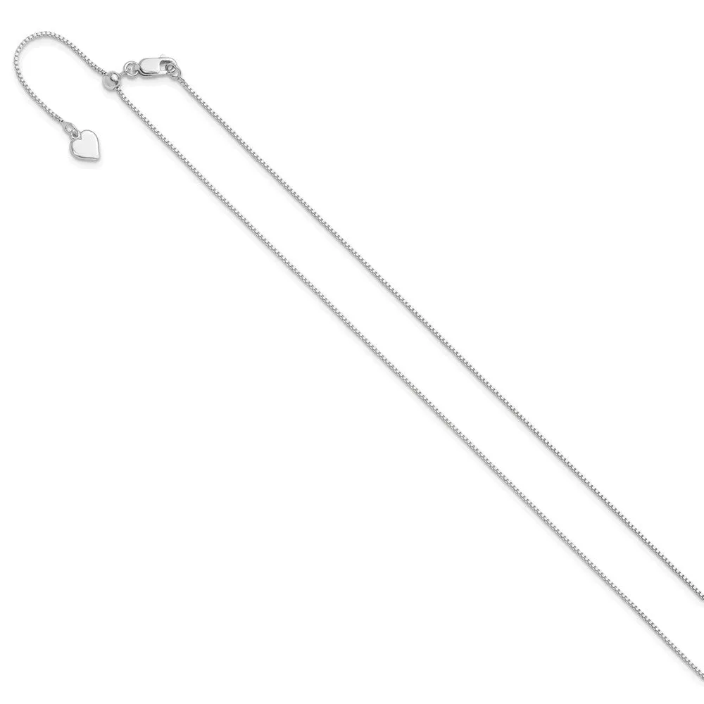 Sterling Silver Adjustable .85mm Box Chain