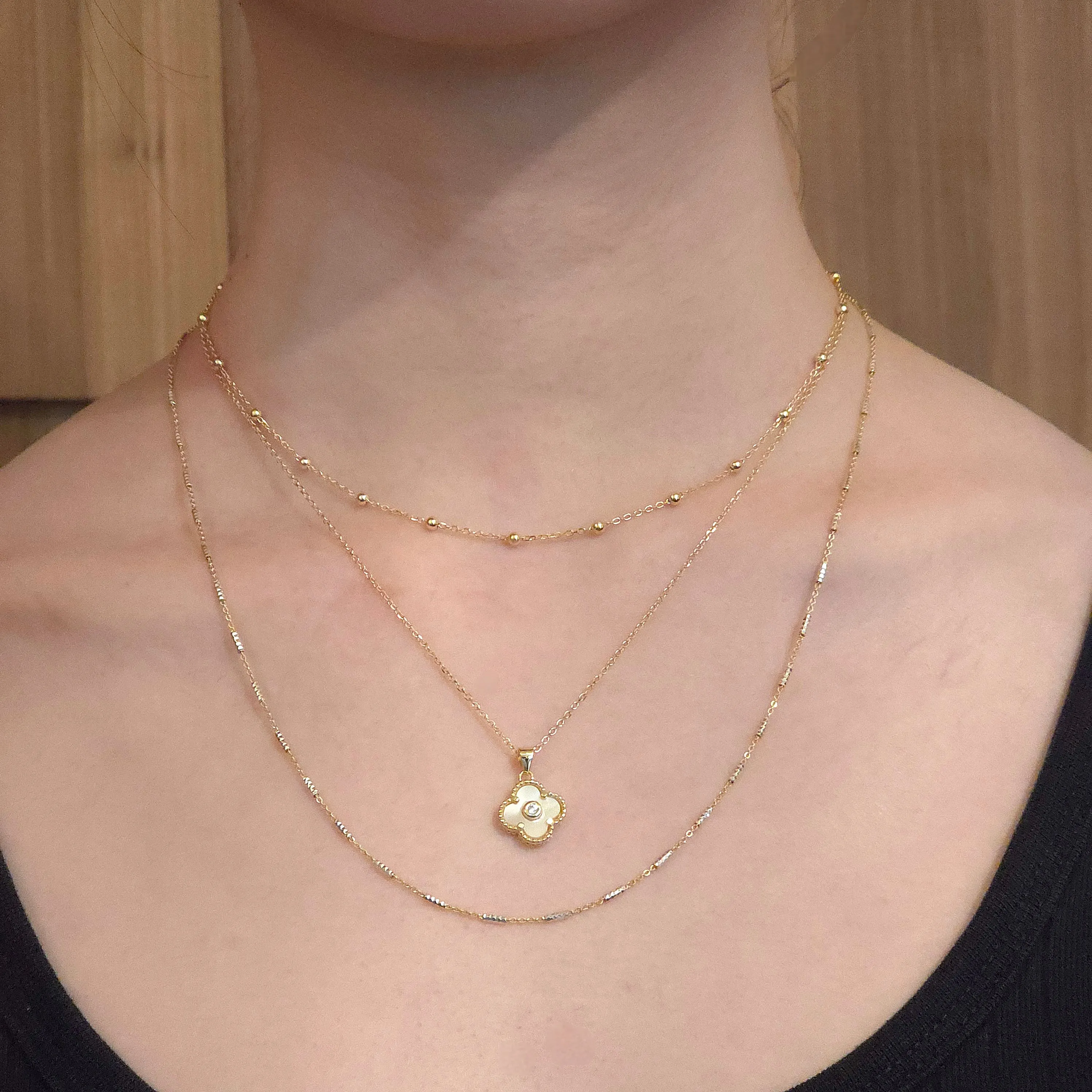 Sterling Silver Ball Chain Station Choker