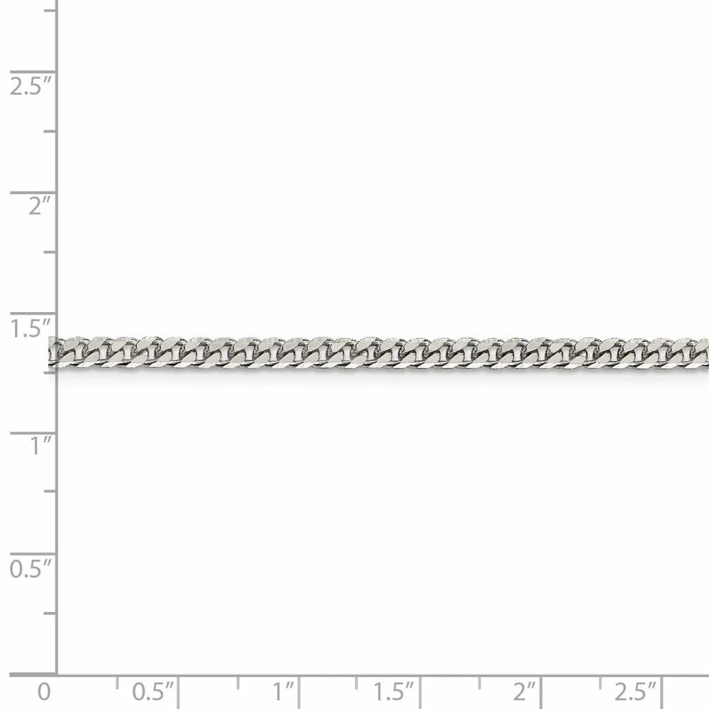 Sterling Silver Polished 3.15mm Curb Chain
