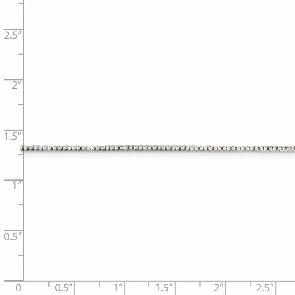 Sterling Silver Rhodium-plated 1.1mm Box Chain